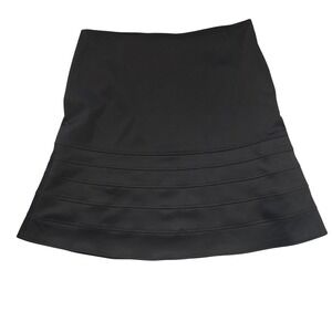 🆕️ JS Collections Petite Black Sheath Skirt Knee Length Textured Detail Size 16